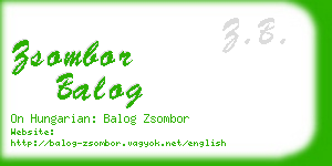 zsombor balog business card